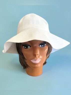 Kangol Tropic Diva Sun Hat White Floppy Knit Logo Beach Packable One Size